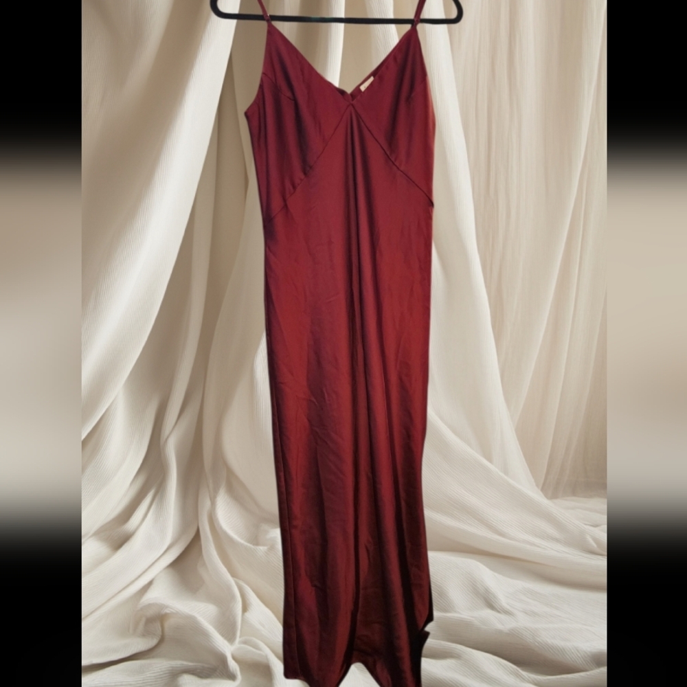 A New Day Red Satin Maxi Dress